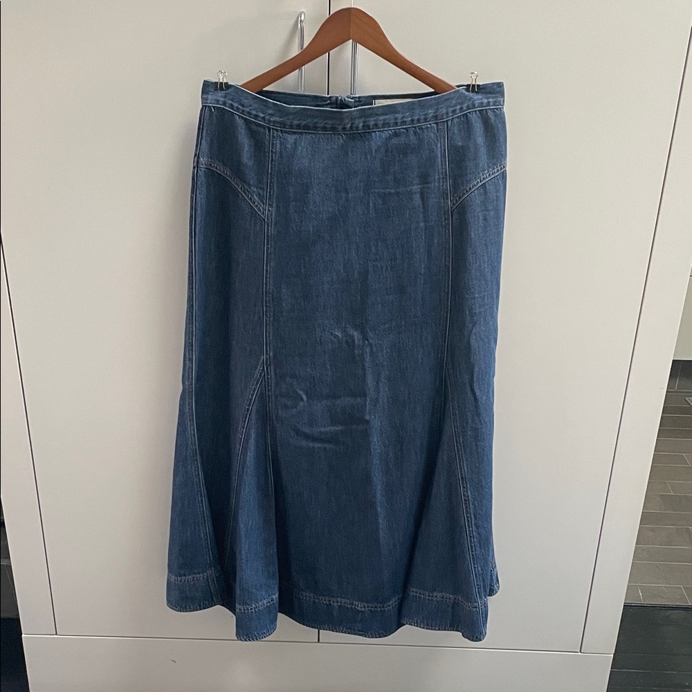 Madewell Indigo Denim A-Line Skirt